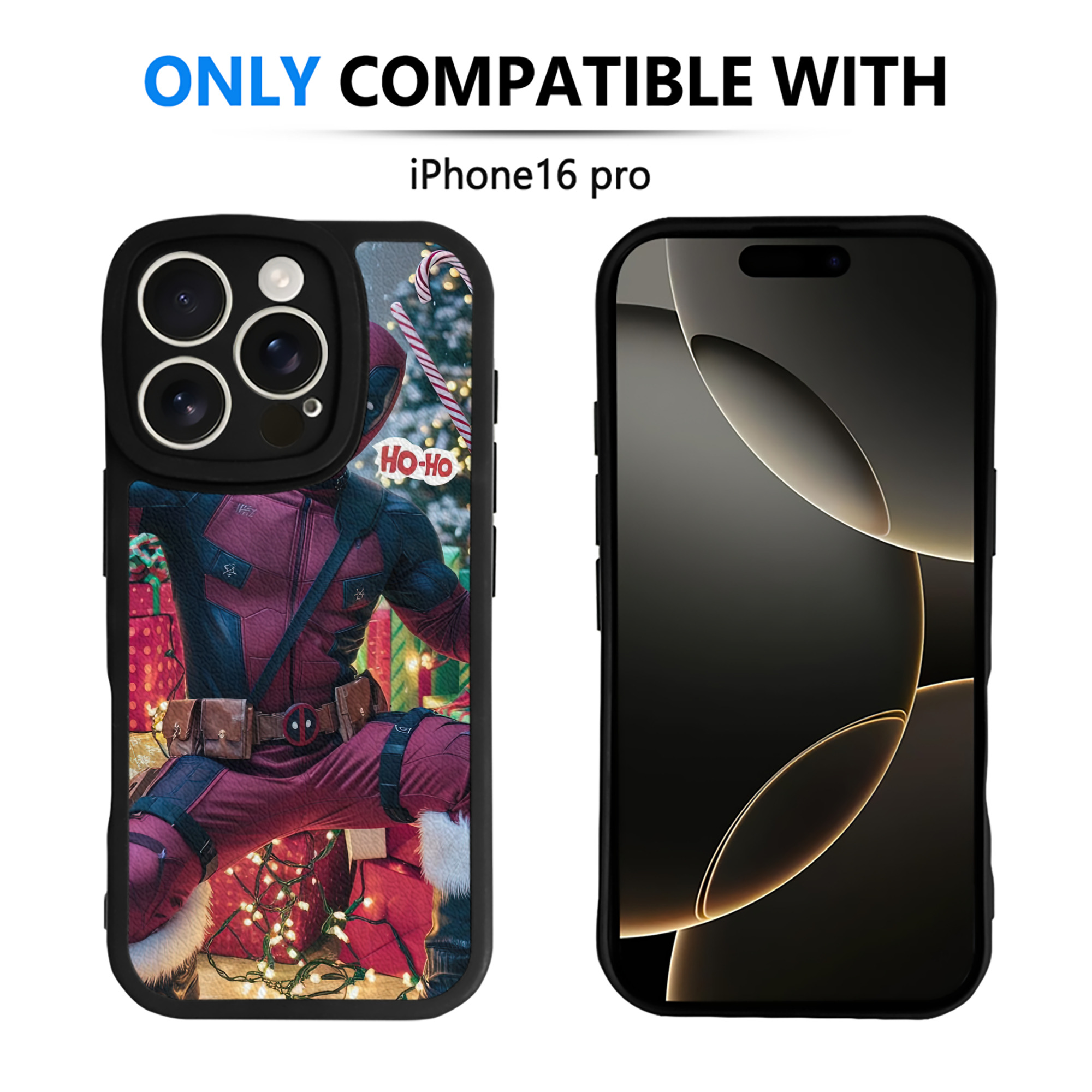 （画像用） Deadpool デッドプール 【iPhone 16シリーズ対応】シリコンスマホケース（レザー調） 材質：シリコン